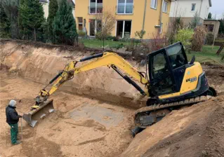 Ausheben einer Baugrube